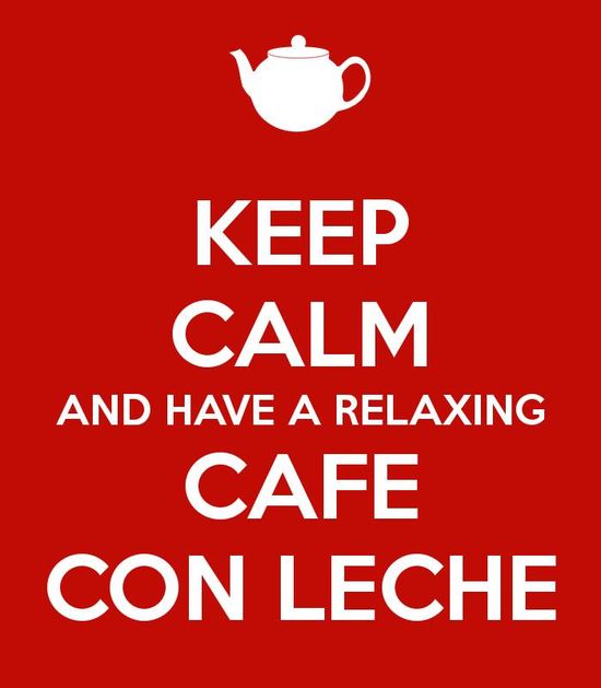 A relaxing cup of café con leche