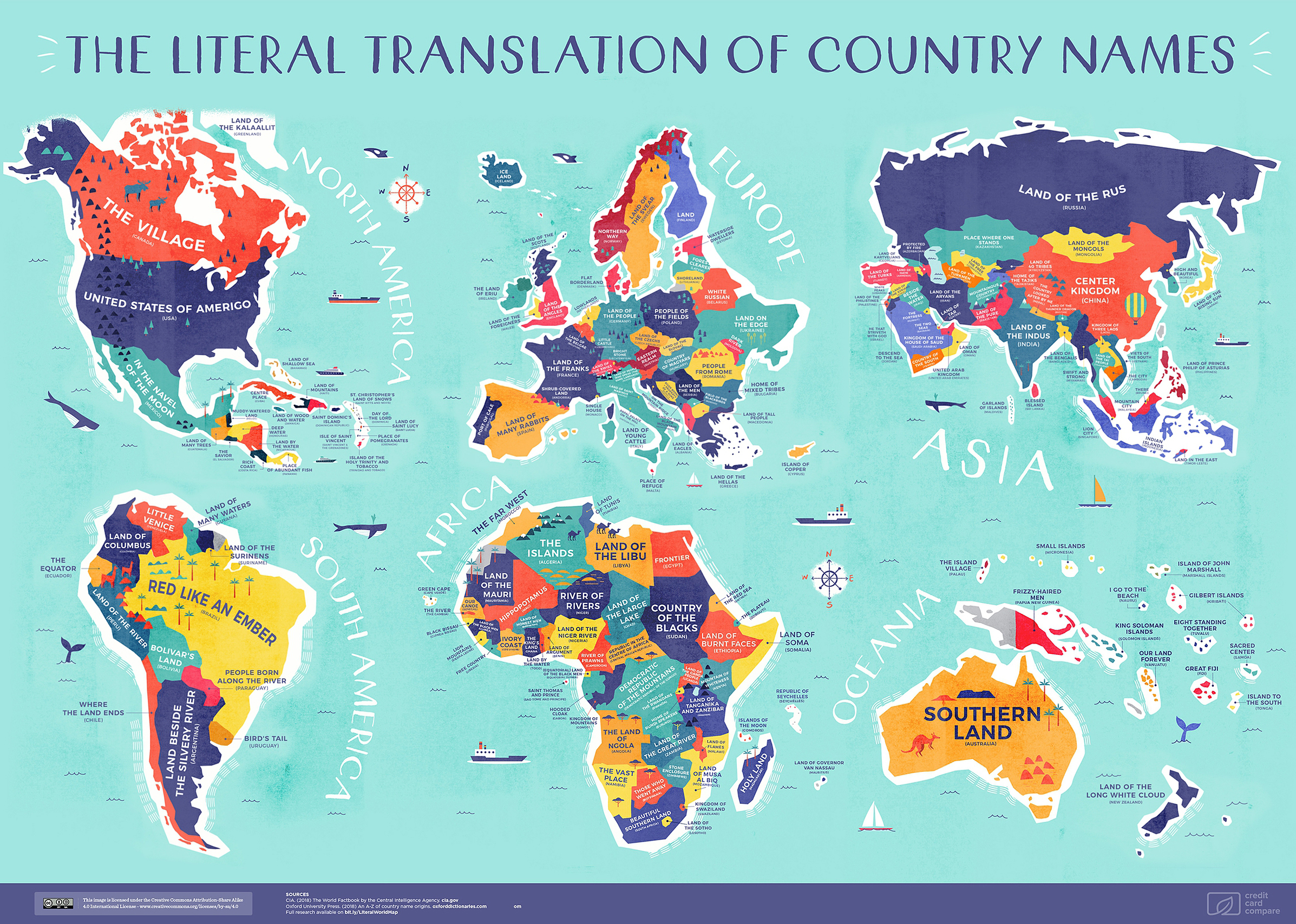 literal country names map 2 1