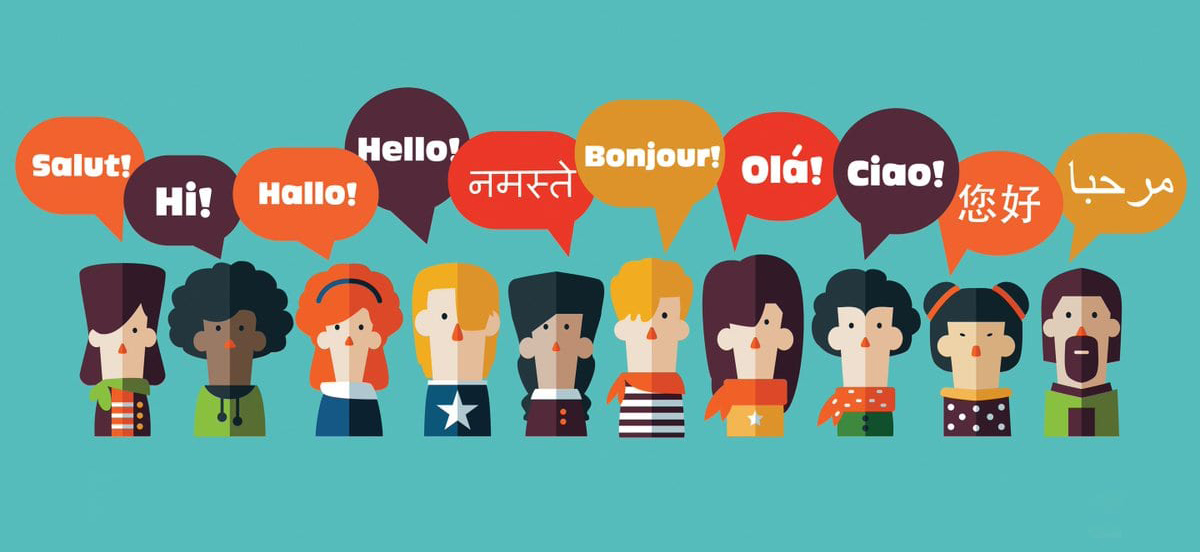Multilingual WordPress site with cute multilingual people